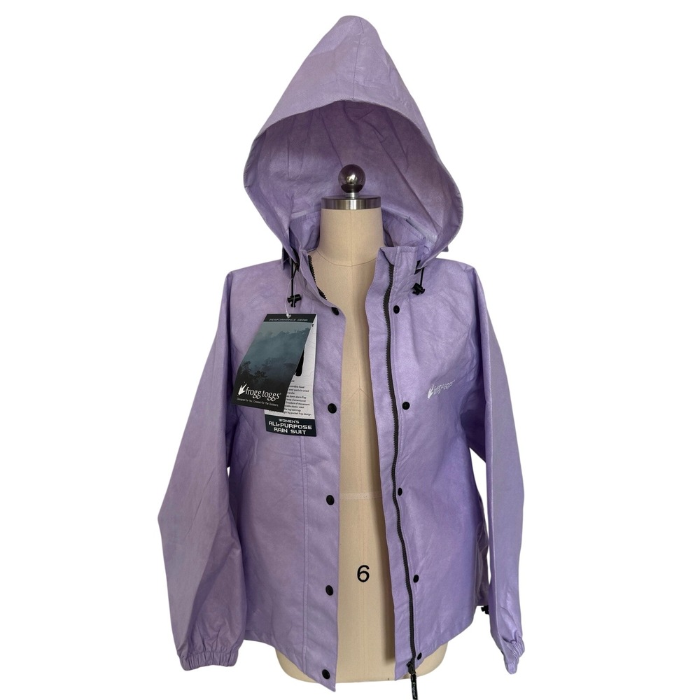 Frogg Toggs Rain Jacket Womens XL Purple Black Classic All-Purpose 'Jacket Only'